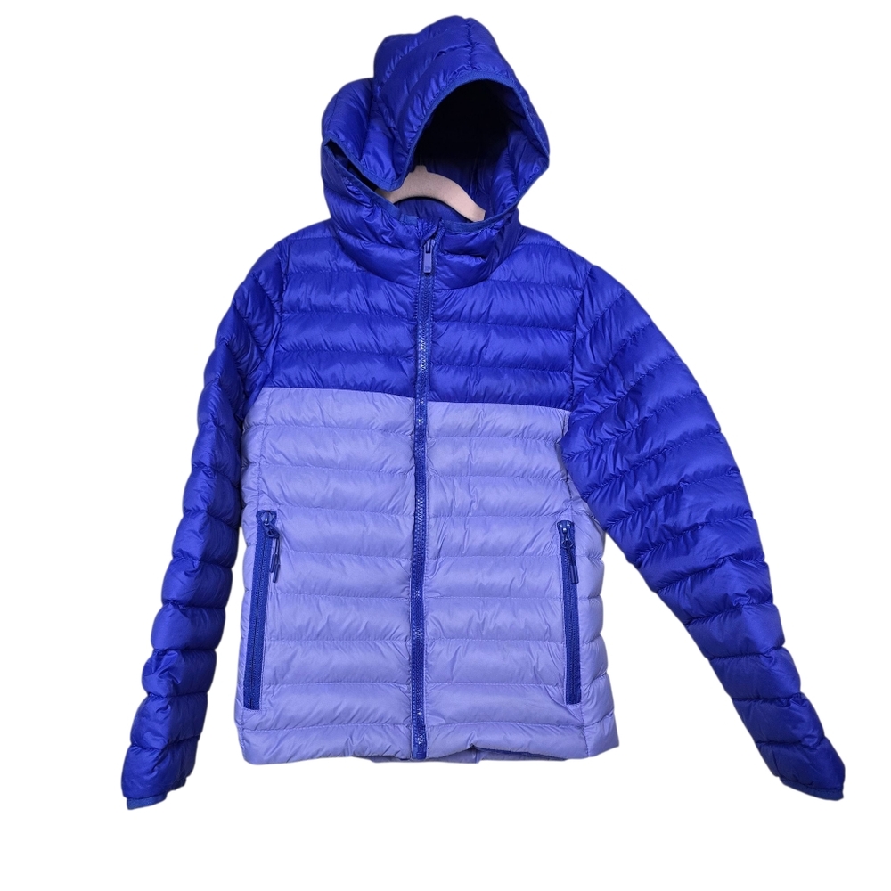 All In Motion Blue Purple Lightweight Hooded Full Zip Girls Jackets M (7/8)